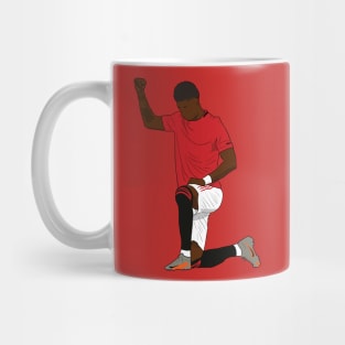 Marcus Rashford Kneeling Black Power Fist Mug